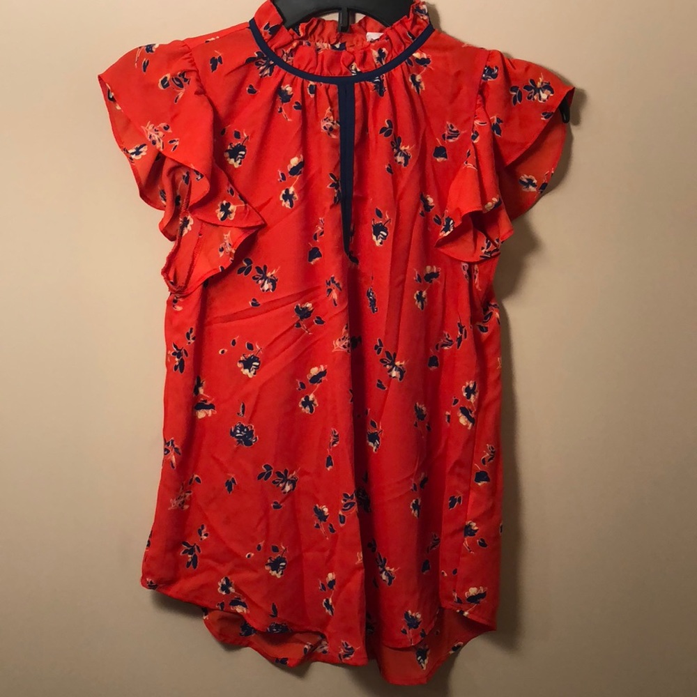 Red floral Top